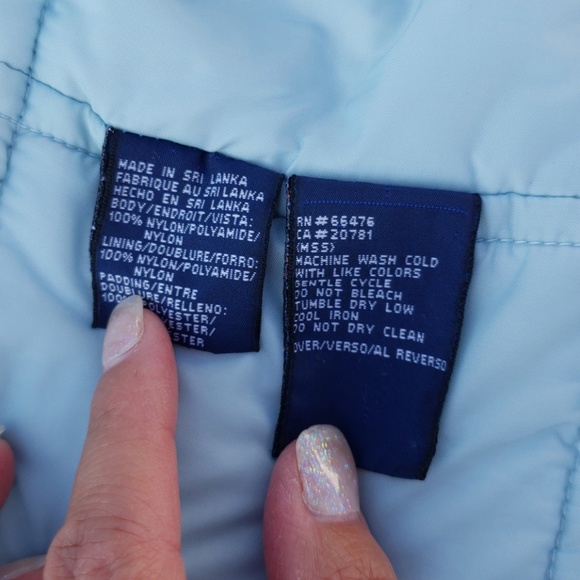 Tommy Jeans Vest by Tommy Hilfiger Light Blue with Red and White Letters Nylon - Picture 4 of 5